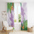 Polynesia Window Curtain Sharks Duo Tropical Lavender