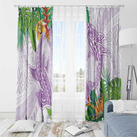 Polynesia Window Curtain Sharks Duo Tropical Lavender LT7 - Polynesian Pride