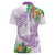 Polynesia Women Polo Shirt Sharks Duo Tropical Lavender