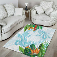 Polynesia Area Rug Sharks Duo Tropical Turquoise LT7 - Polynesian Pride