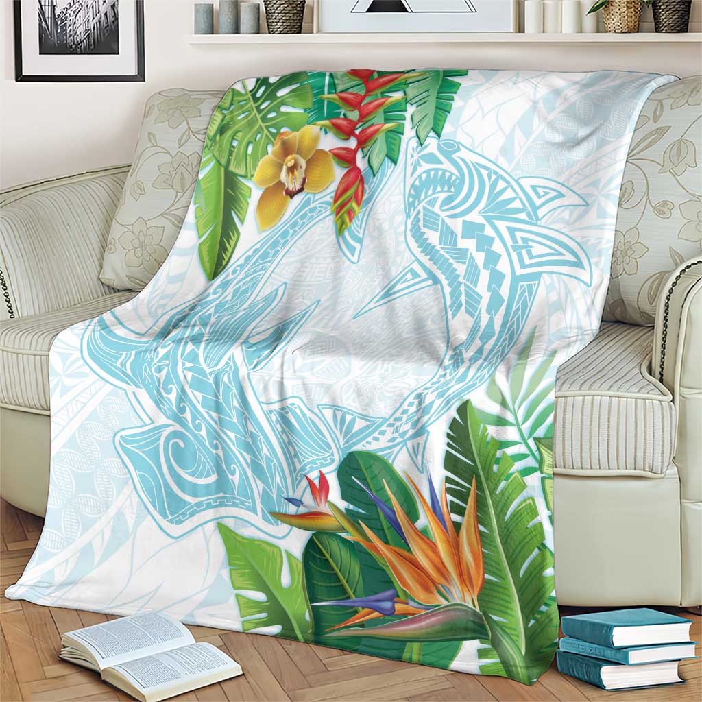 Polynesia Blanket Sharks Duo Tropical Turquoise LT7 - Polynesian Pride