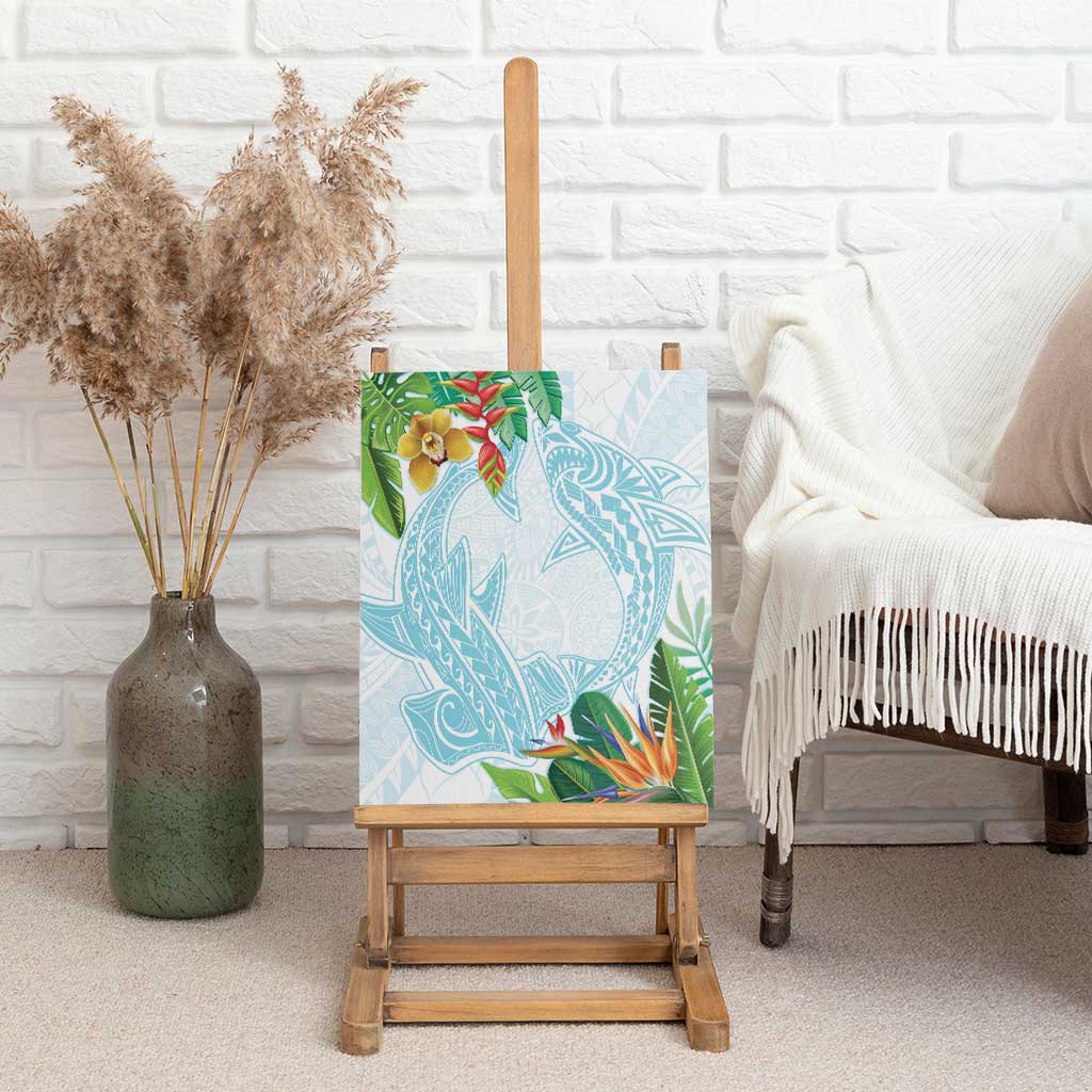 Polynesia Canvas Wall Art Sharks Duo Tropical Turquoise LT7 - Polynesian Pride