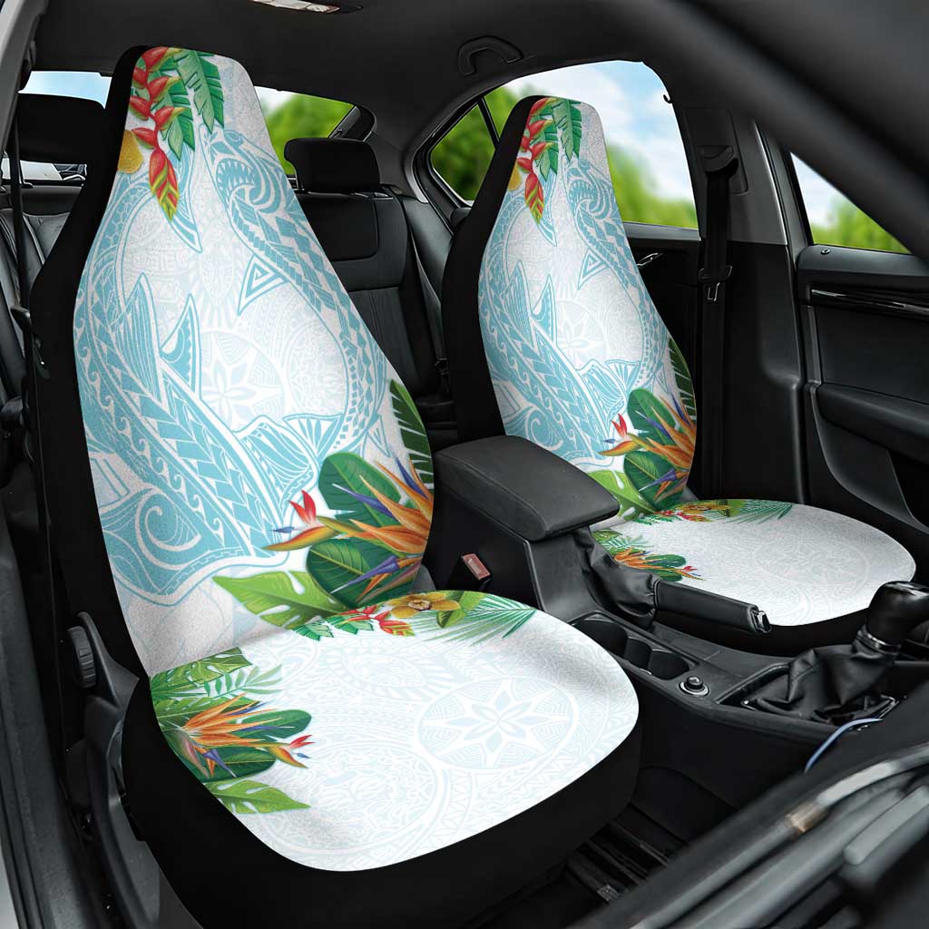 Polynesia Car Seat Cover Sharks Duo Tropical Turquoise LT7 One Size Turquoise - Polynesian Pride