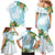 Polynesia Family Matching Mermaid Dress and Hawaiian Shirt Sharks Duo Tropical Turquoise