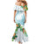 Polynesia Family Matching Mermaid Dress and Hawaiian Shirt Sharks Duo Tropical Turquoise