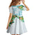 Polynesia Family Matching Off The Shoulder Long Sleeve Dress and Hawaiian Shirt Sharks Duo Tropical Turquoise