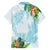 Polynesia Family Matching Off Shoulder Maxi Dress and Hawaiian Shirt Sharks Duo Tropical Turquoise