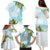 Polynesia Family Matching Puletasi and Hawaiian Shirt Sharks Duo Tropical Turquoise