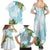 Polynesia Family Matching Summer Maxi Dress and Hawaiian Shirt Sharks Duo Tropical Turquoise