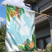 Polynesia Garden Flag Sharks Duo Tropical Turquoise LT7 - Polynesian Pride
