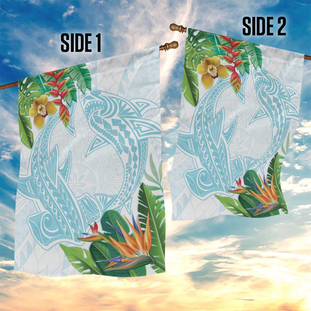 Polynesia Garden Flag Sharks Duo Tropical Turquoise LT7 - Polynesian Pride