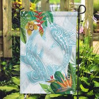 Polynesia Garden Flag Sharks Duo Tropical Turquoise LT7 Garden Flag Turquoise - Polynesian Pride