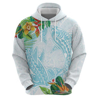 Polynesia Hoodie Sharks Duo Tropical Turquoise LT7 - Polynesian Pride