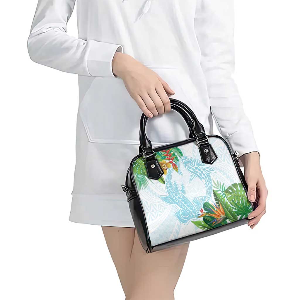 Polynesia Shoulder Handbag Sharks Duo Tropical Turquoise LT7 - Polynesian Pride