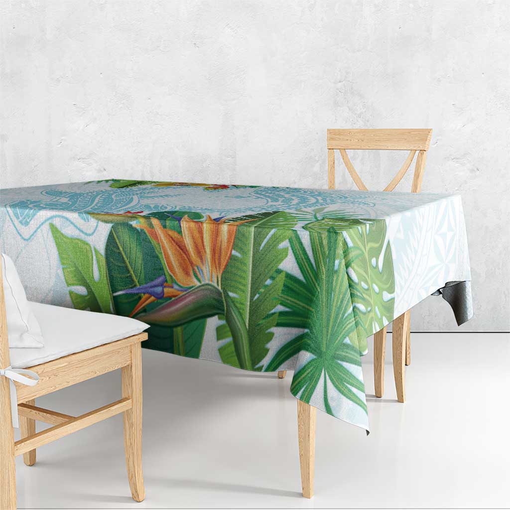 Polynesia Tablecloth Sharks Duo Tropical Turquoise LT7 - Polynesian Pride