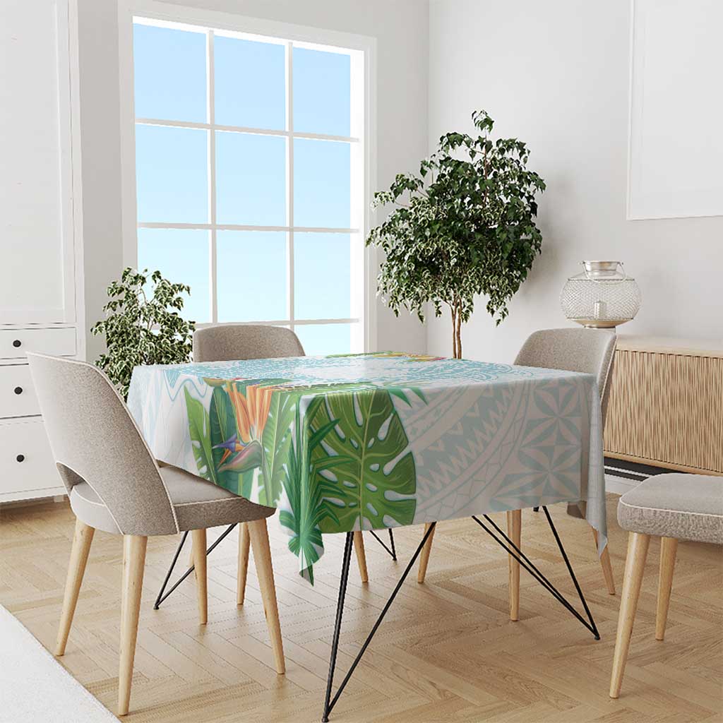 Polynesia Tablecloth Sharks Duo Tropical Turquoise LT7 - Polynesian Pride