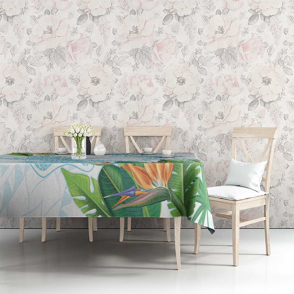 Polynesia Tablecloth Sharks Duo Tropical Turquoise LT7 - Polynesian Pride