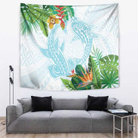 Polynesia Tapestry Sharks Duo Tropical Turquoise LT7 Turquoise - Polynesian Pride