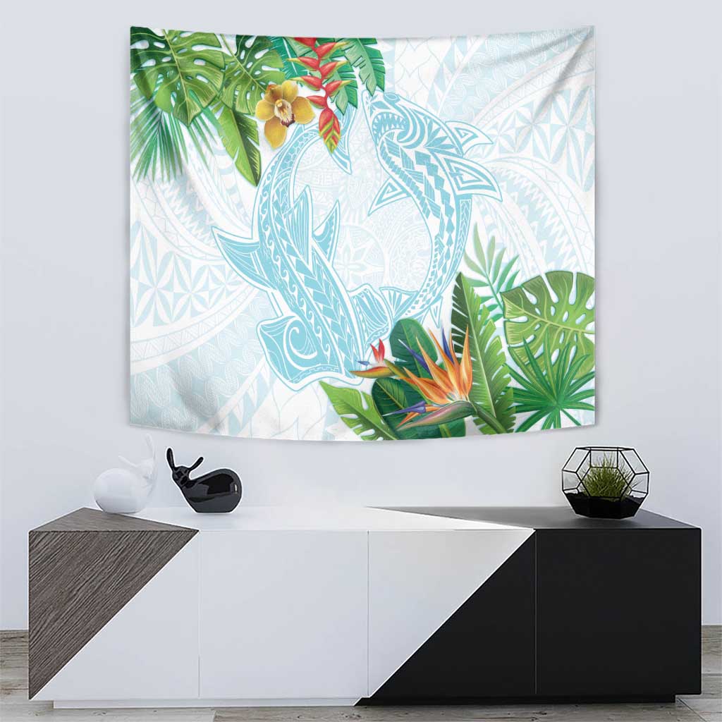 Polynesia Tapestry Sharks Duo Tropical Turquoise LT7 - Polynesian Pride