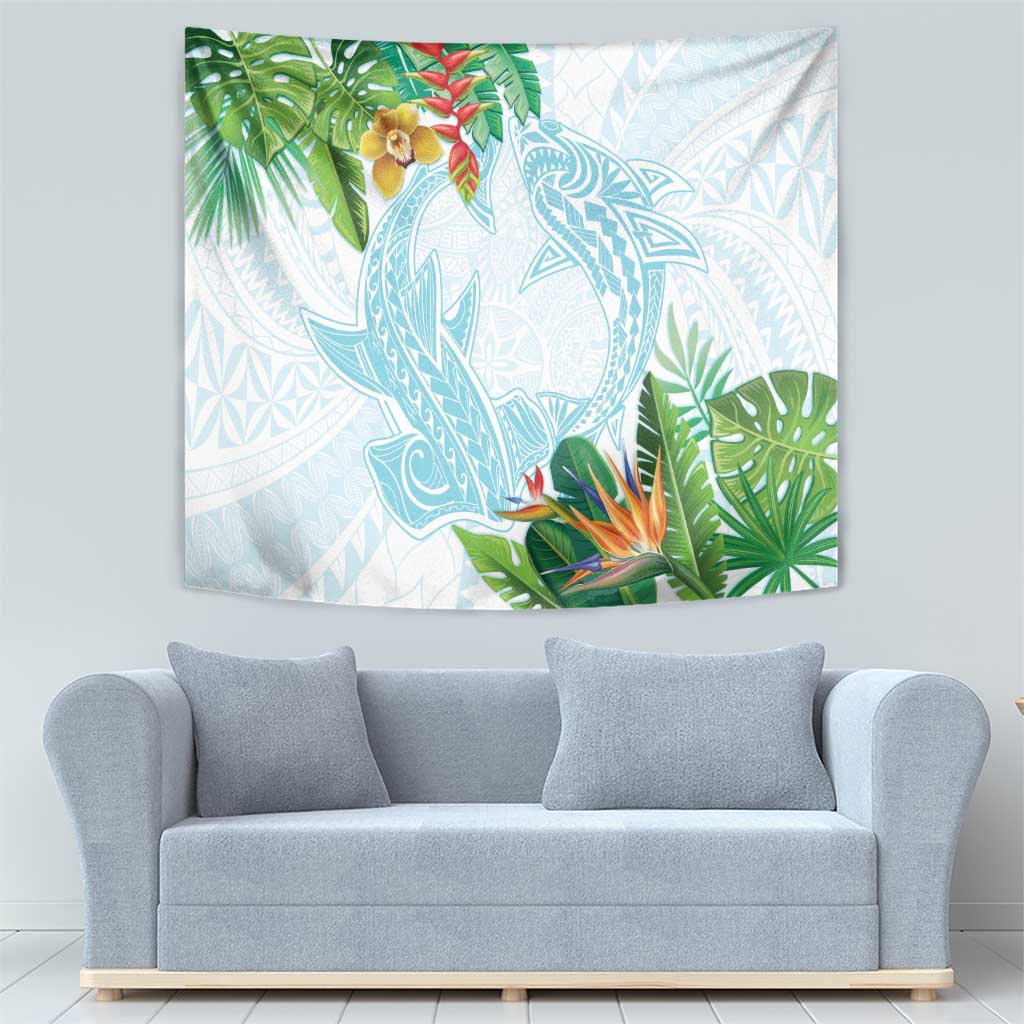 Polynesia Tapestry Sharks Duo Tropical Turquoise LT7 - Polynesian Pride