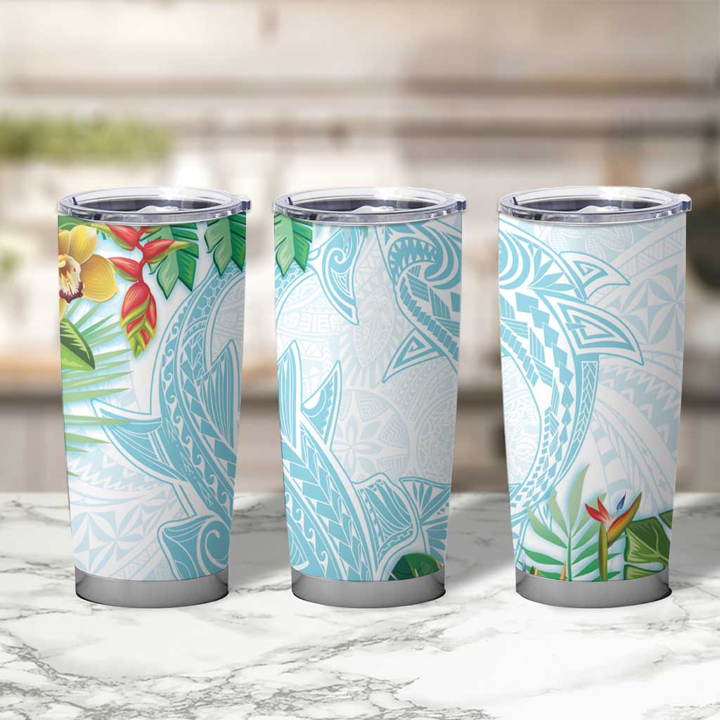 Polynesia Tumbler Cup Sharks Duo Tropical Turquoise LT7 - Polynesian Pride