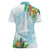 Polynesia Women Polo Shirt Sharks Duo Tropical Turquoise