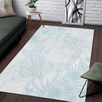 Polynesia Area Rug Sharks Duo Tropical Off White LT7 White - Polynesian Pride