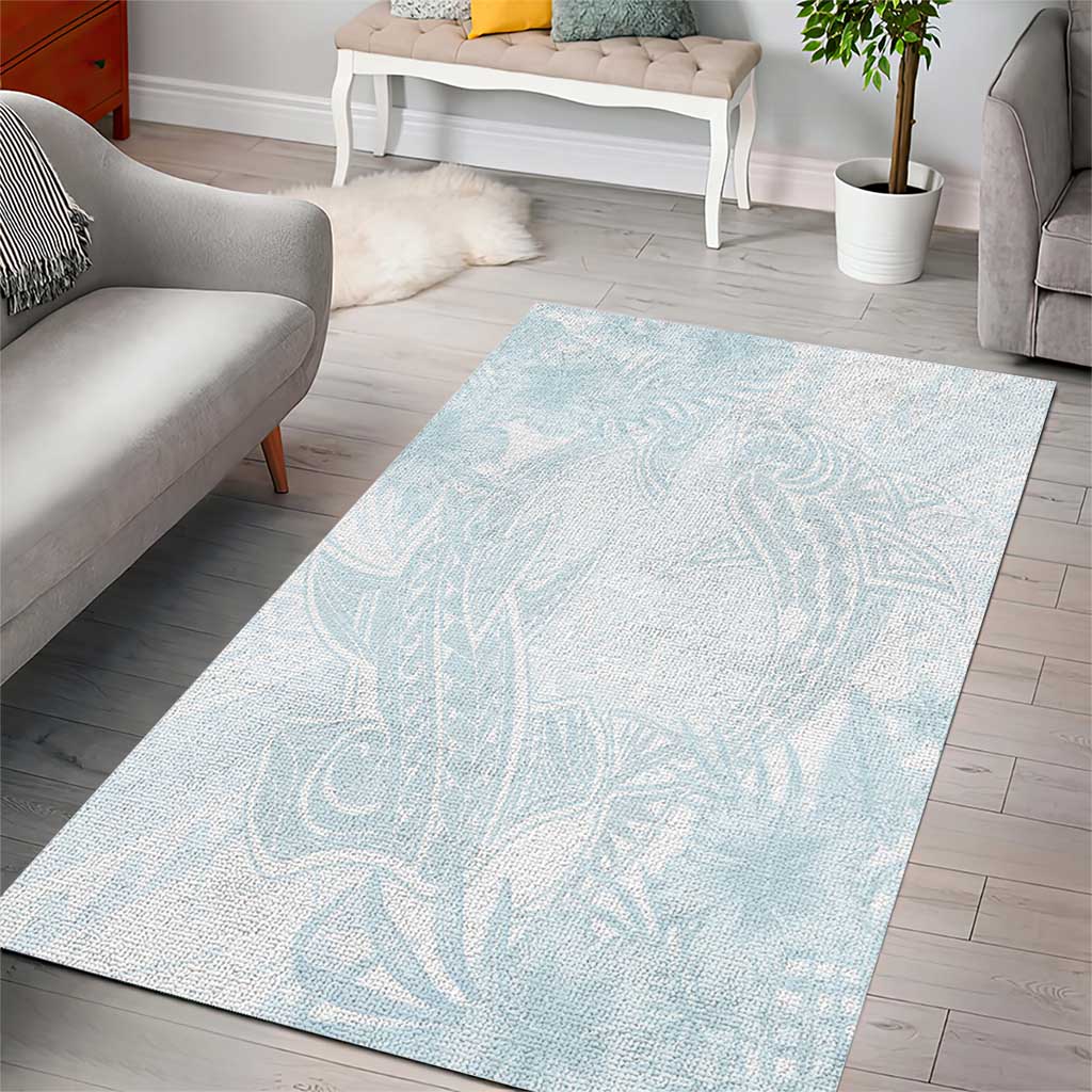 Polynesia Area Rug Sharks Duo Tropical Off White LT7 - Polynesian Pride