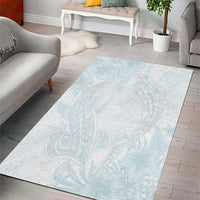 Polynesia Area Rug Sharks Duo Tropical Off White LT7 - Polynesian Pride