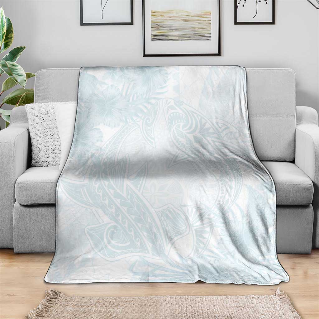 Polynesia Blanket Sharks Duo Tropical Off White LT7 - Polynesian Pride