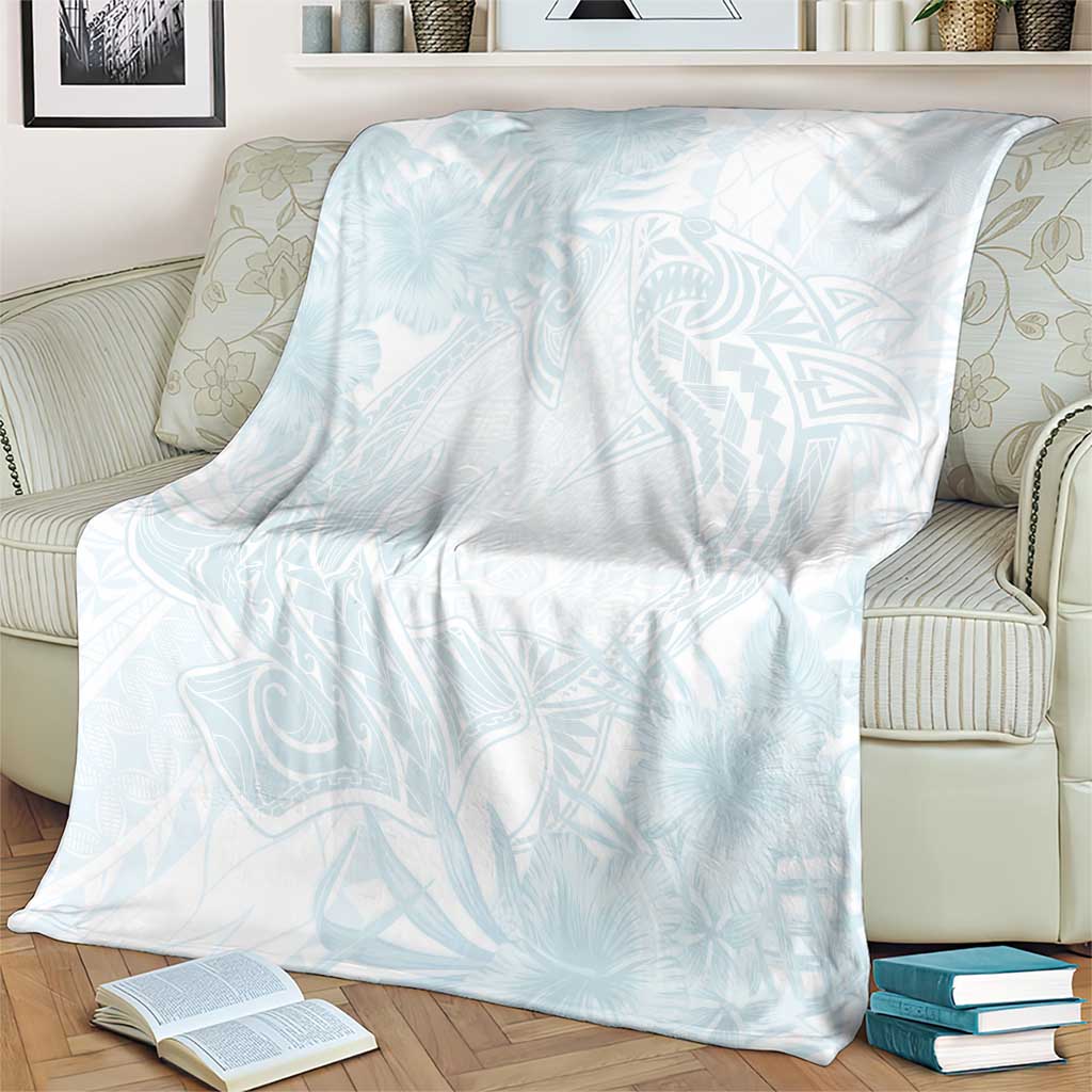Polynesia Blanket Sharks Duo Tropical Off White LT7 - Polynesian Pride