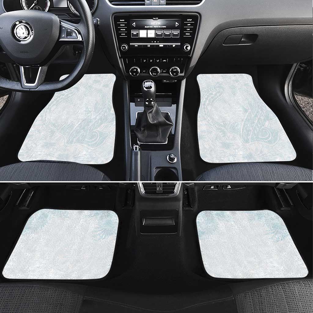 Polynesia Car Mats Sharks Duo Tropical Off White LT7 Set 4pcs White - Polynesian Pride