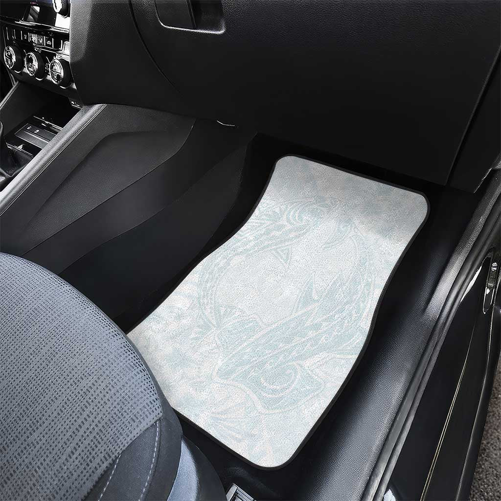 Polynesia Car Mats Sharks Duo Tropical Off White LT7 - Polynesian Pride