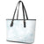 Polynesia Leather Tote Bag Sharks Duo Tropical Off White