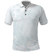Polynesia Polo Shirt Sharks Duo Tropical Off White LT7 White - Polynesian Pride