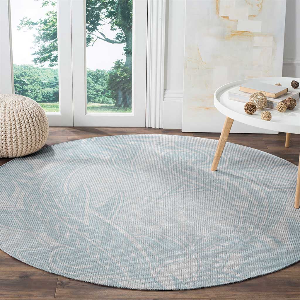 Polynesia Round Carpet Sharks Duo Tropical Off White LT7 - Polynesian Pride