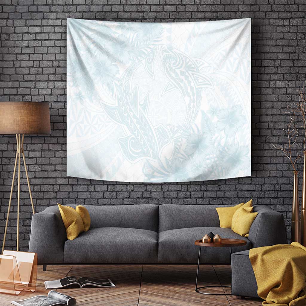 Polynesia Tapestry Sharks Duo Tropical Off White LT7 - Polynesian Pride