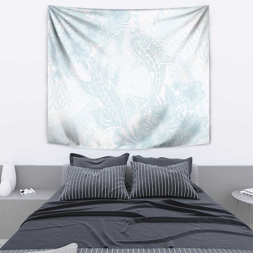 Polynesia Tapestry Sharks Duo Tropical Off White LT7 - Polynesian Pride