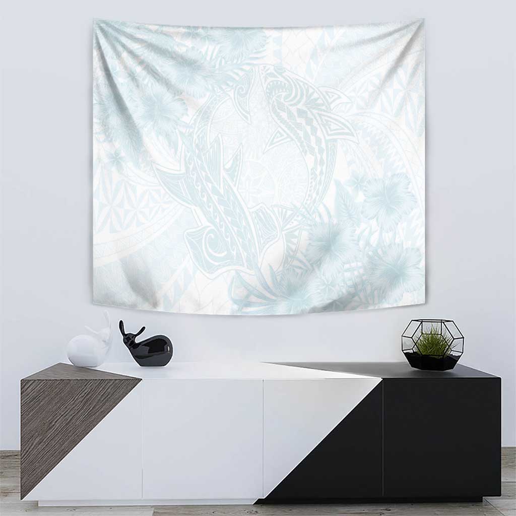 Polynesia Tapestry Sharks Duo Tropical Off White LT7 - Polynesian Pride