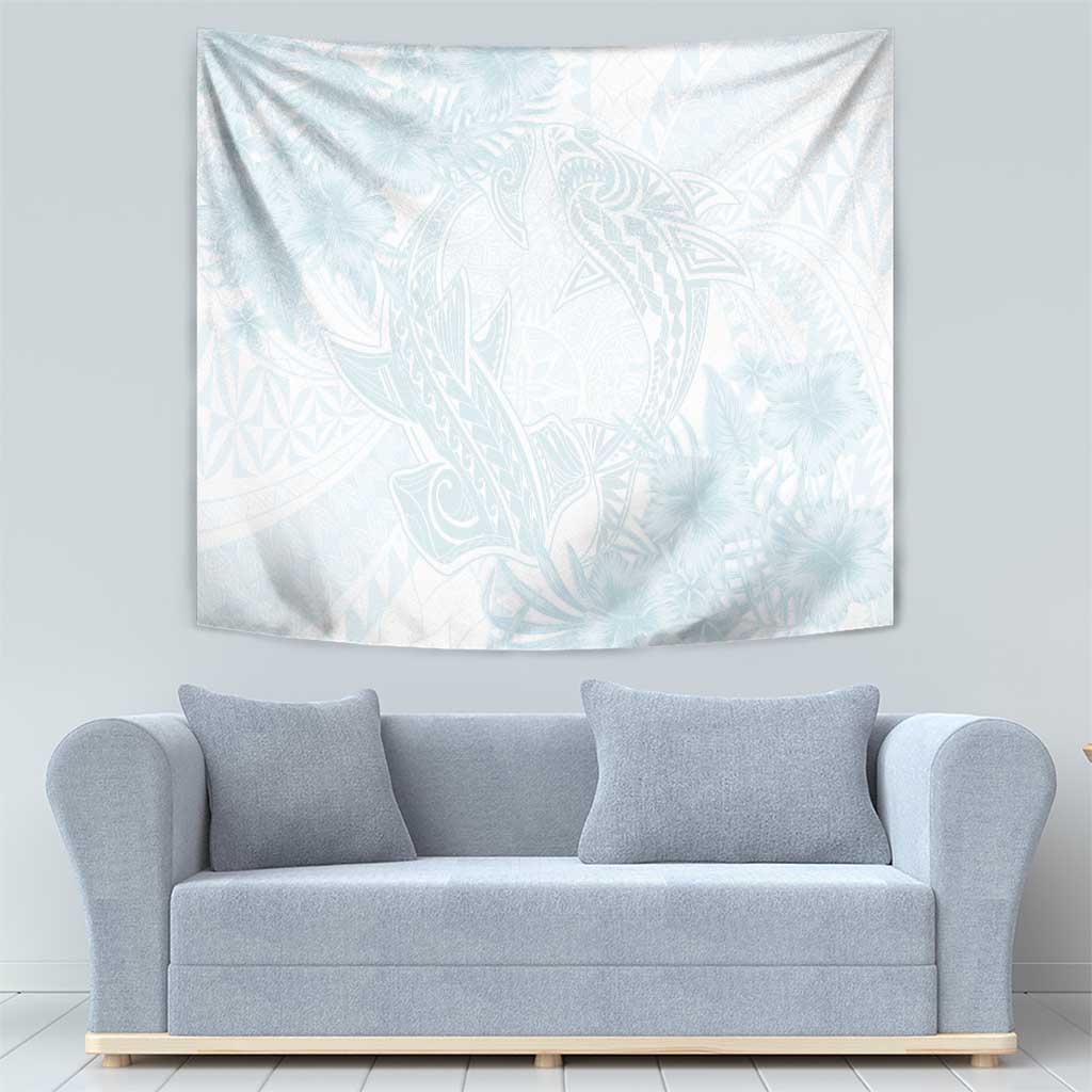 Polynesia Tapestry Sharks Duo Tropical Off White LT7 - Polynesian Pride