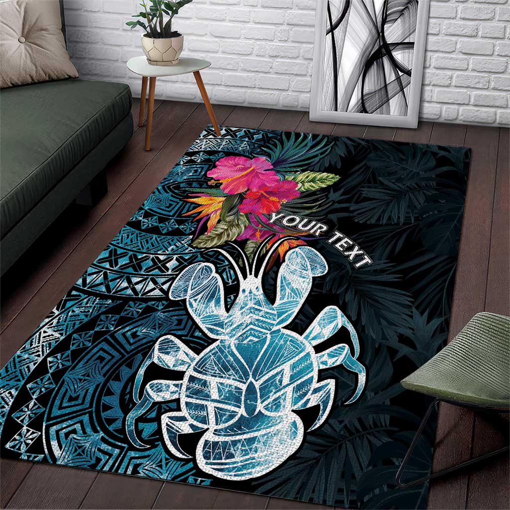 Niue Personalised Area Rug Hiapo Mix Coconut Crab LT7 Art - Polynesian Pride