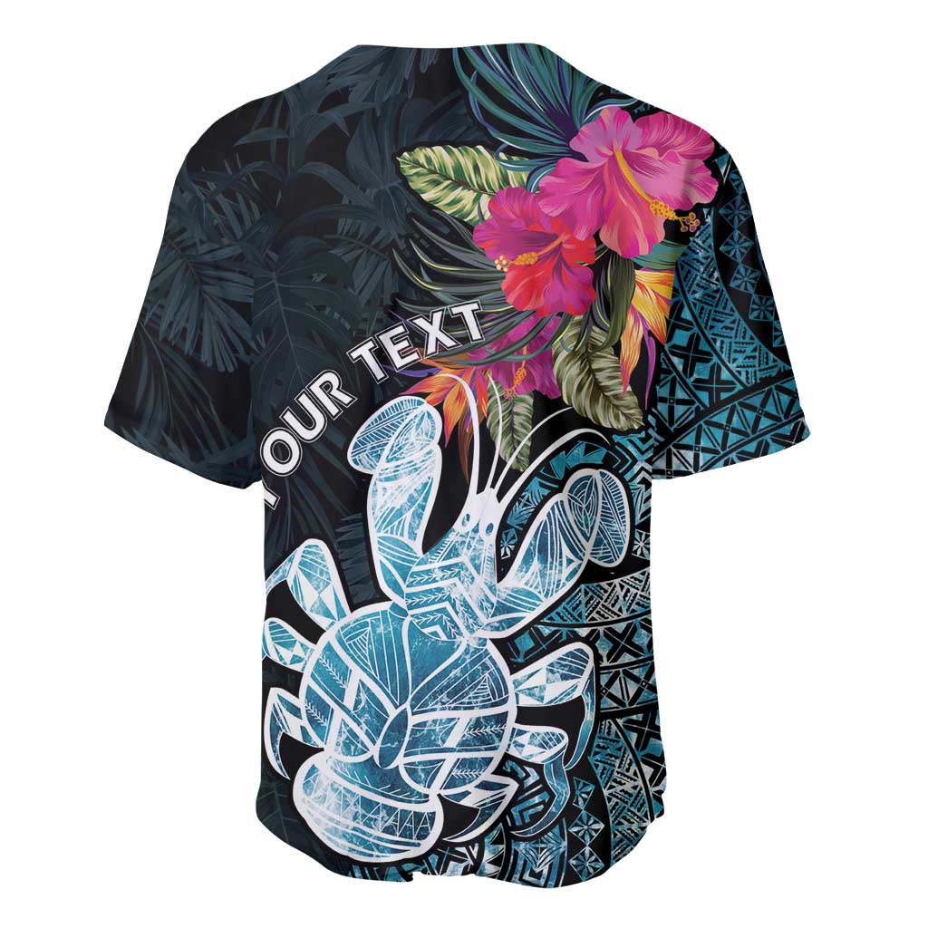Niue Personalised Baseball Jersey Hiapo Mix Coconut Crab LT7 - Polynesian Pride