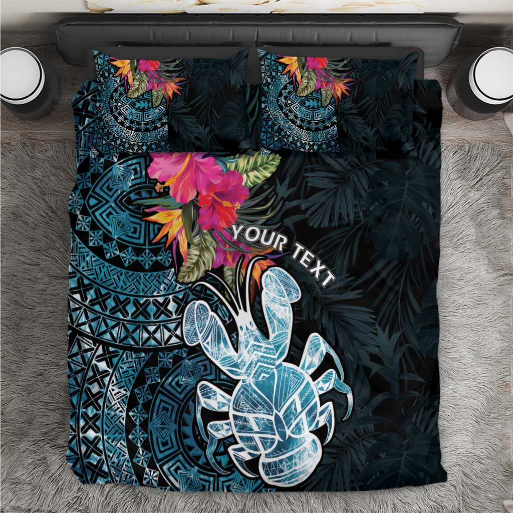 Niue Personalised Bedding Set Hiapo Mix Coconut Crab LT7 Art - Polynesian Pride