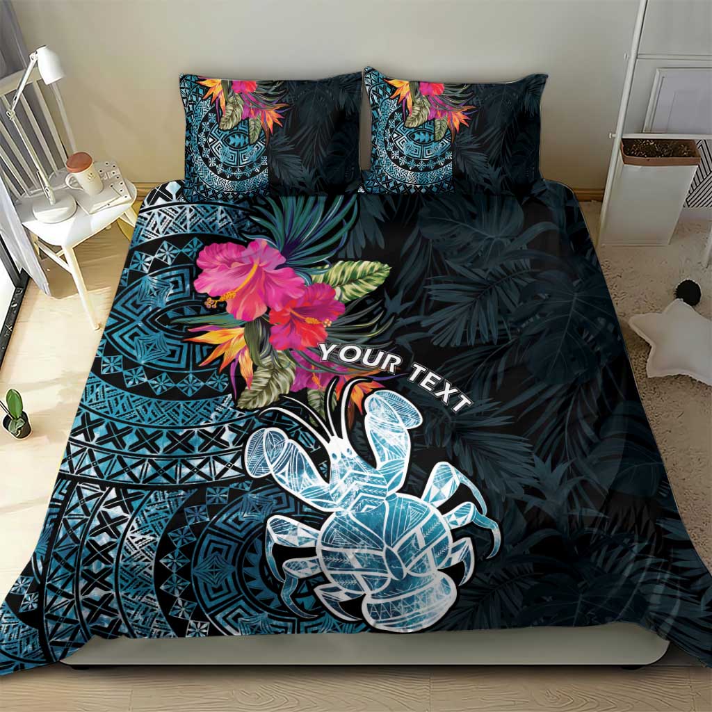 Niue Personalised Bedding Set Hiapo Mix Coconut Crab LT7 - Polynesian Pride