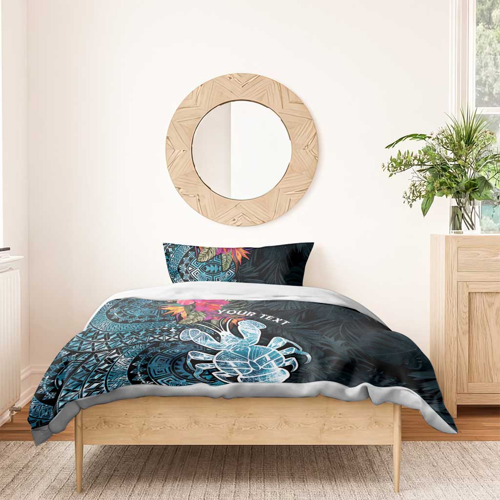 Niue Personalised Bedding Set Hiapo Mix Coconut Crab LT7 - Polynesian Pride