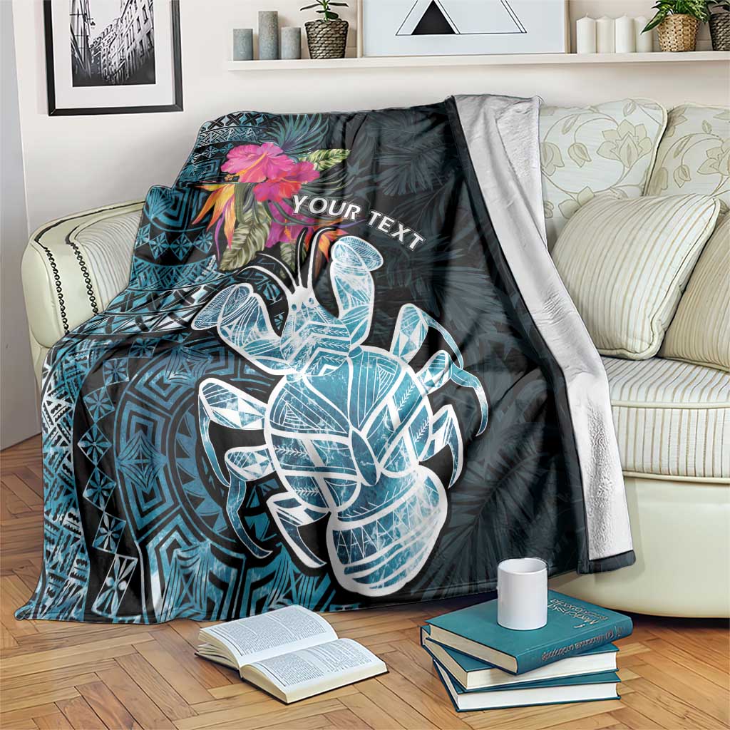 Niue Personalised Blanket Hiapo Mix Coconut Crab LT7 Art - Polynesian Pride