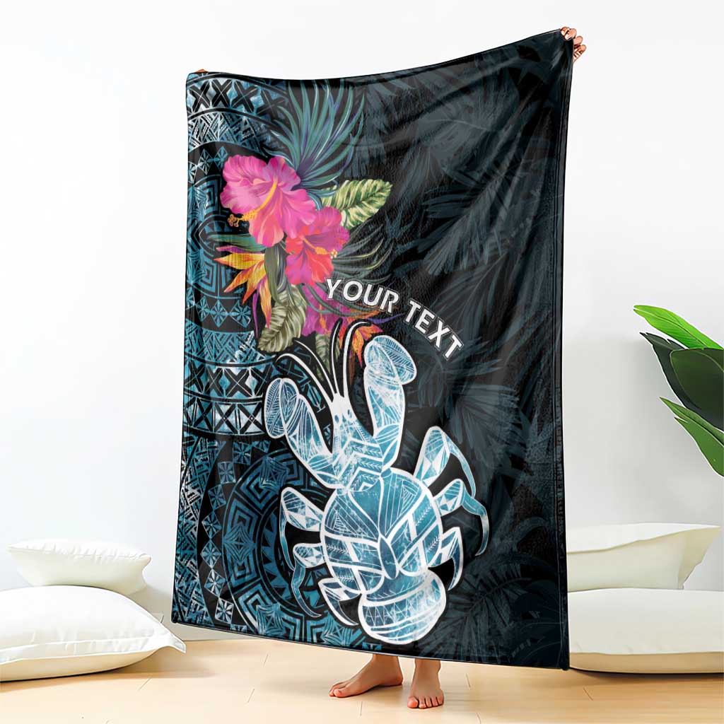 Niue Personalised Blanket Hiapo Mix Coconut Crab LT7 - Polynesian Pride