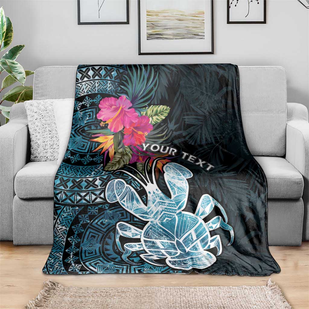 Niue Personalised Blanket Hiapo Mix Coconut Crab LT7 - Polynesian Pride