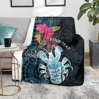 Niue Personalised Blanket Hiapo Mix Coconut Crab LT7 - Polynesian Pride