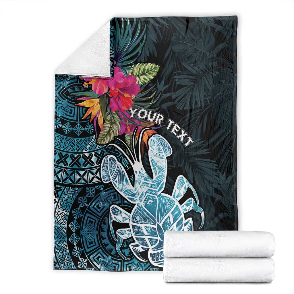 Niue Personalised Blanket Hiapo Mix Coconut Crab LT7 - Polynesian Pride